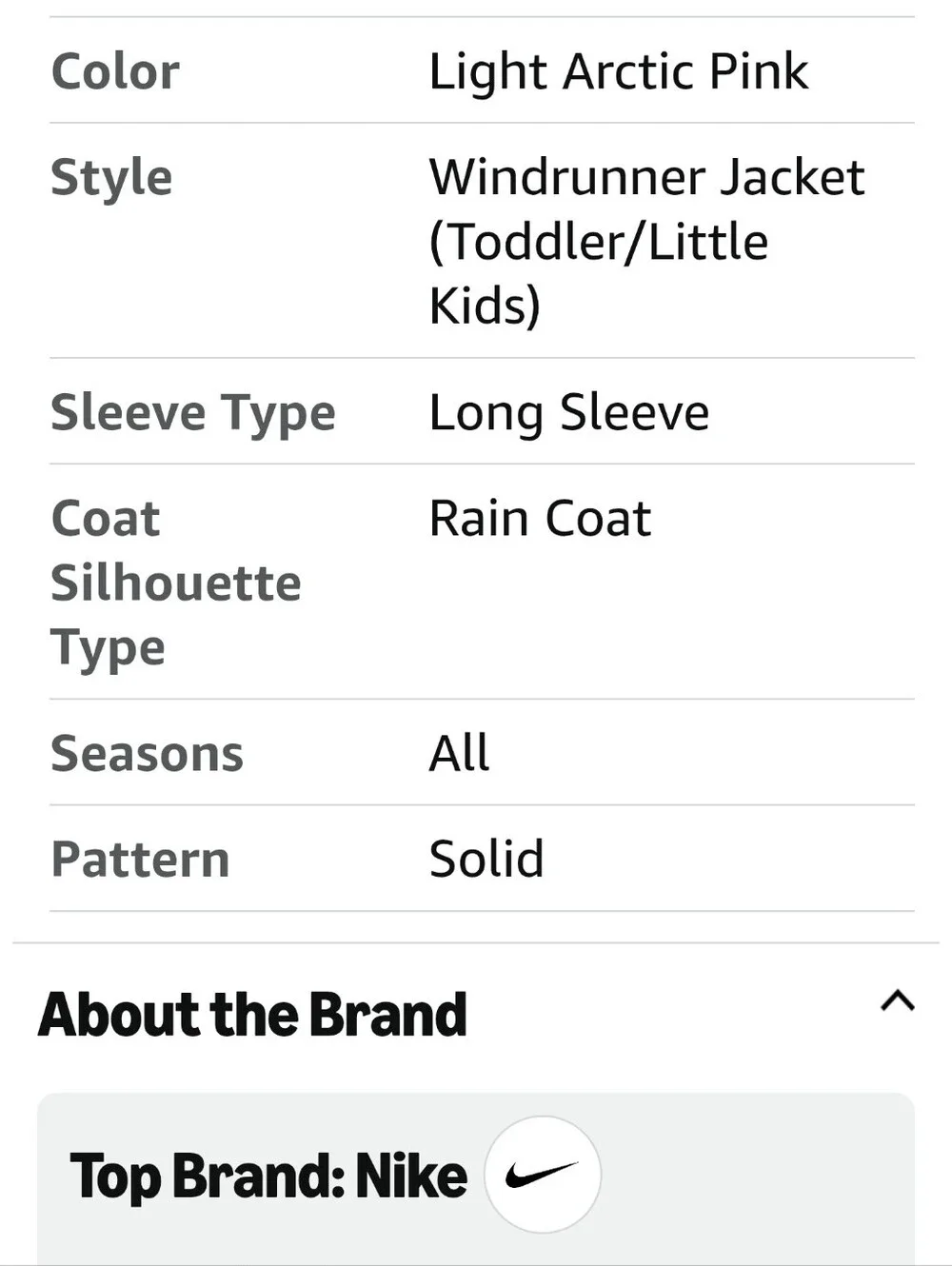 Nike Kids' Pink Hooded Windbreaker Jacket